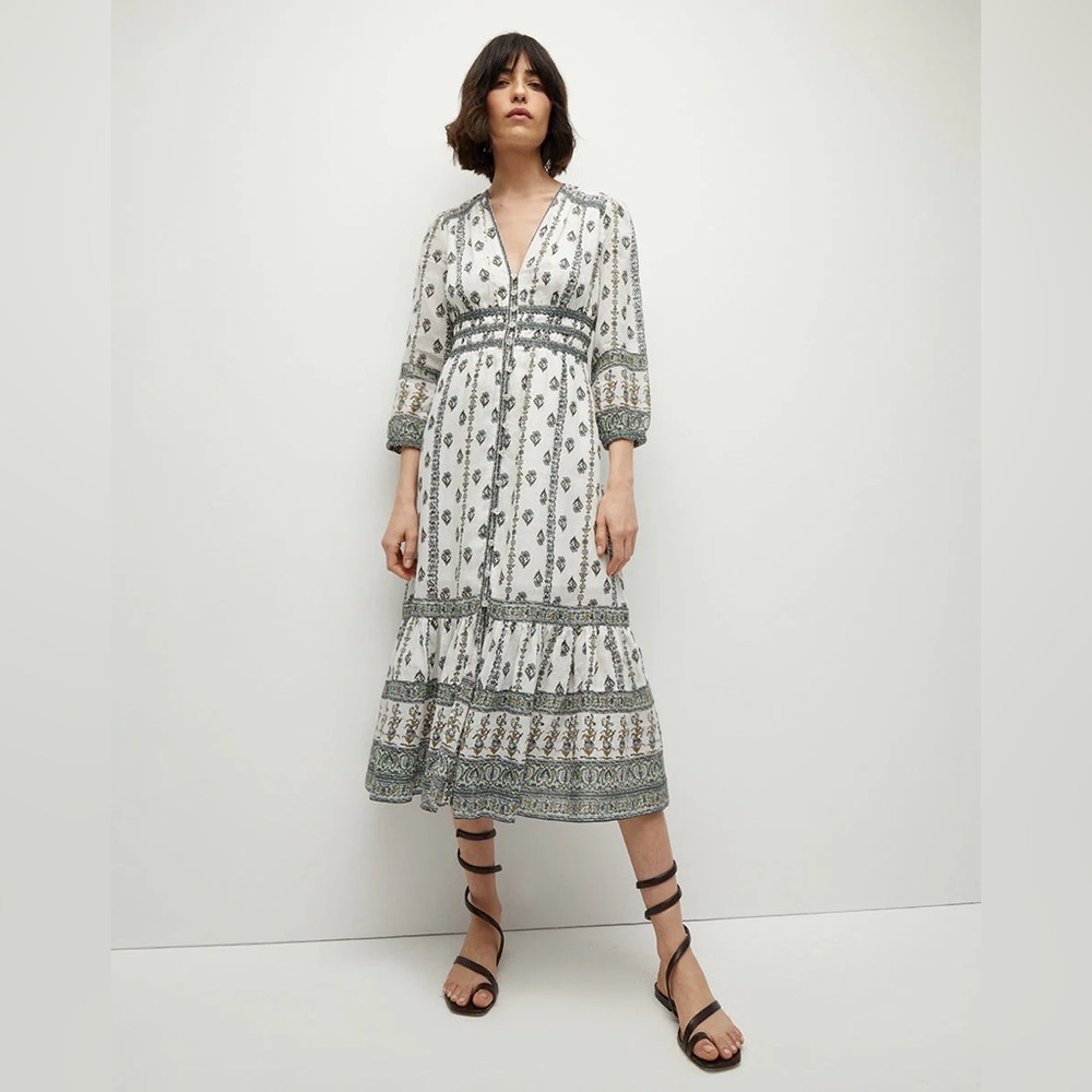 Veronica Beard Castella Floral Boho Midi Dress - Picture 6 of 16